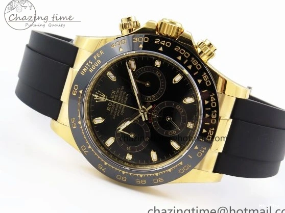 MiroTime 0106 DAYTONA 116518 APSF 1:1 BEST EDITION BLACK DIAL ON OYSTERFLEX RUBBER STRAP SH RelaxedFit 1782